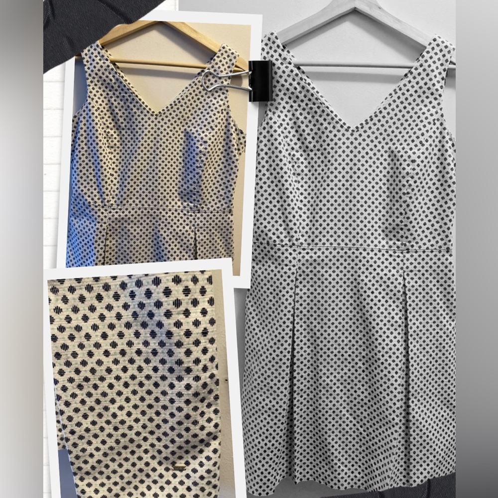 Tommy Hilfiger Black and White Patterned Midi Dress